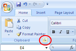 where is the clipboard group in excel for mac